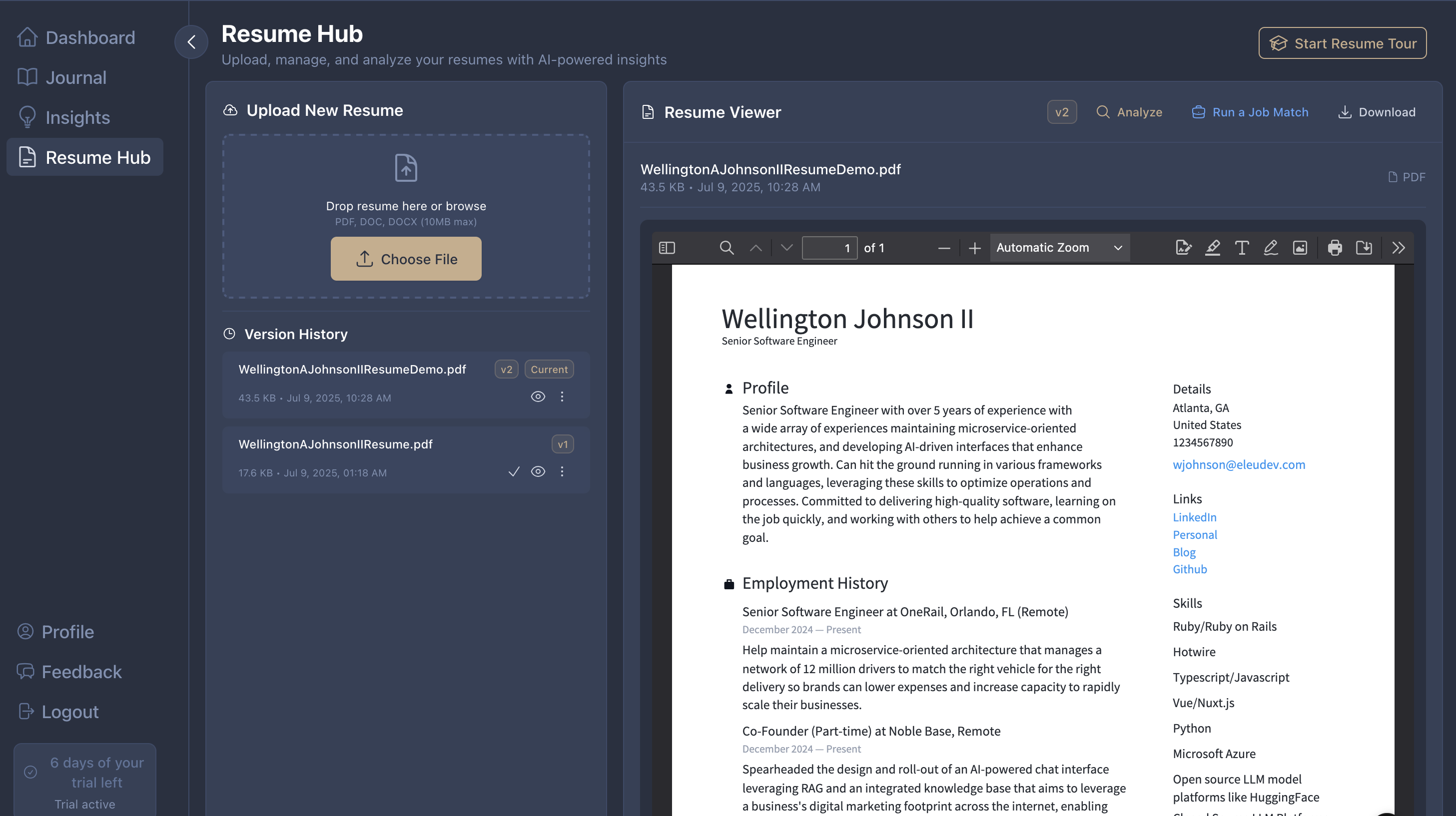 Resume Hub